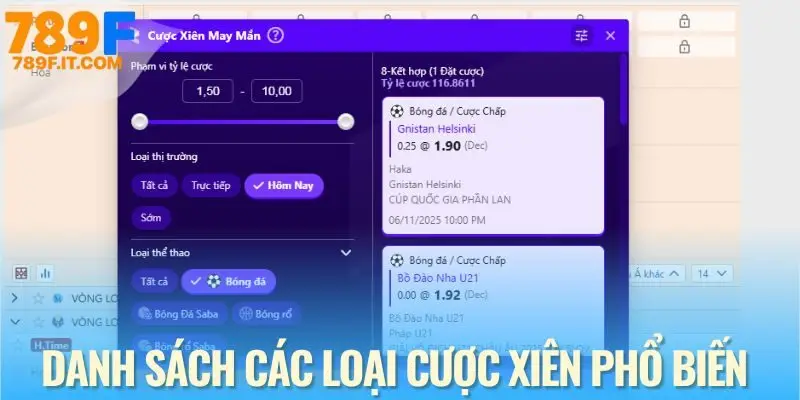 Các hình thức cược xiên bóng đá phổ biến trong làng cá độ